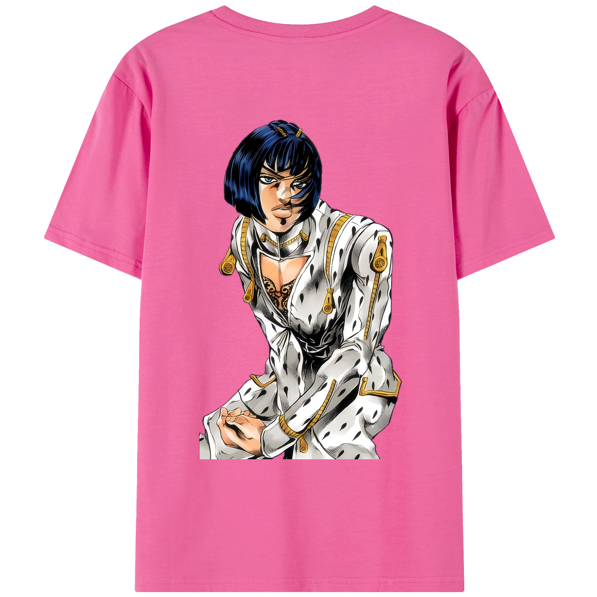 （画像用） ジョジョの奇妙な冒険 ブローノ?ブチャラティ JoJo's Bizarre Adventure Bruno Bucciarati レディース半袖Tシャツ(バックプリント)